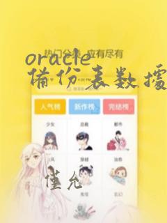 oracle 备份表数据