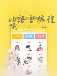 vb语言编程实例