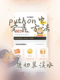 python中定义方法