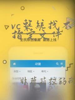 vc系统找不到指定文件
