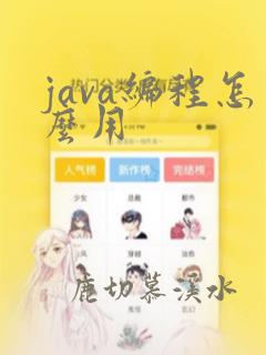 java编程怎么用