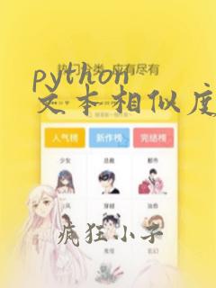 python 文本相似度计算