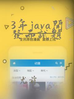 3年java开发面试题