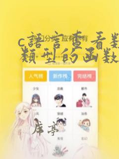 c语言查看数据类型的函数