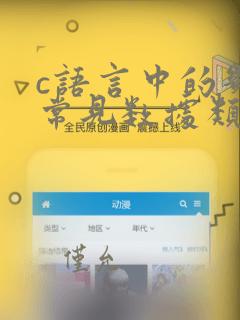 c语言中的几种常见数据类型