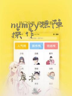 numpy矩阵操作