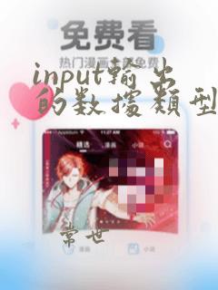 input输出的数据类型