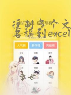 复制多个文件夹名称到excel