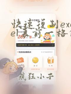 快速复制excel表前一格的数据