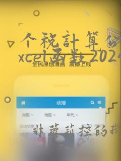 个税计算公式excel函数2024