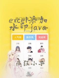 excel添加水印java