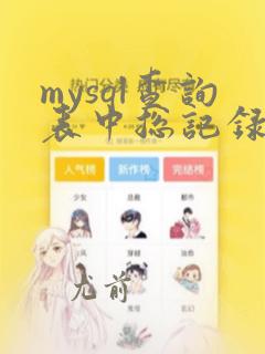 mysql查询表中总记录数
