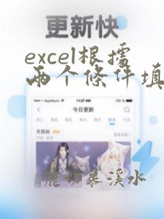 excel根据两个条件填充数据