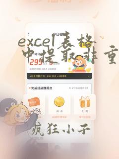 excel表格中提取非重复数据