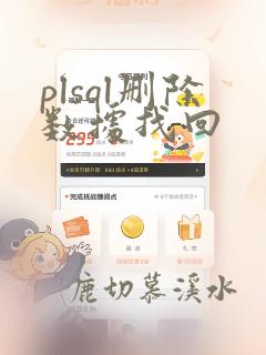 plsql删除数据找回
