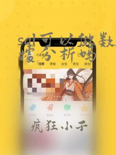 sql可以做数据分析吗