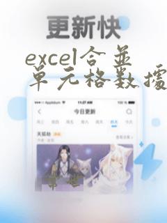 excel合并单元格数据函数