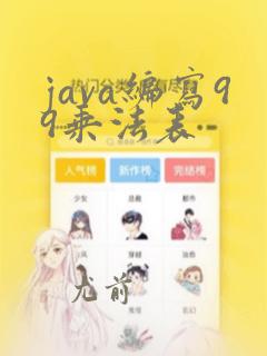 java编写99乘法表