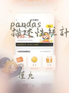 pandas 描述性统计
