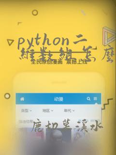python二维数组怎么定义