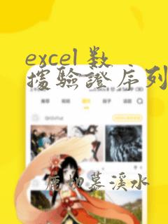 excel 数据验证序列