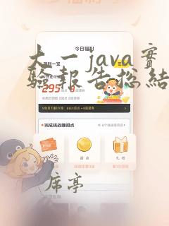 大一java实验报告总结