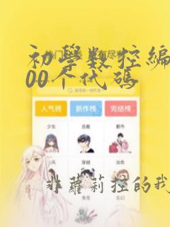 初学数控编程100个代码