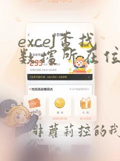 excel查找数据所在位置
