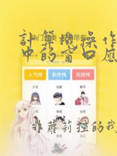 计算机操作系统中的窗口应用程序