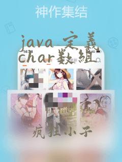 java 定义char数组