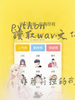 python 读取wav文件