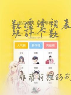 数据透视表如何统计个数