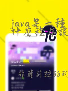 java是一种什么程序设计语言