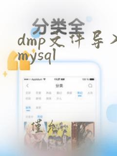 dmp文件导入mysql