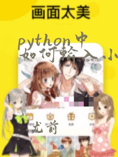 python中如何输入小数
