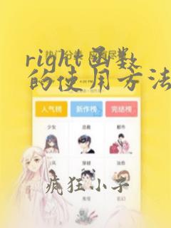 right函数的使用方法及实例
