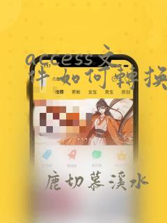 access文件如何转换成excel文件