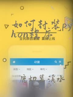 如何封装python程序