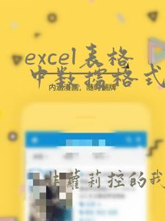 excel表格中数据格式转换