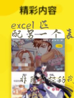 excel 匹配另一个表格数据