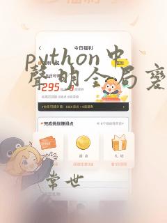 python中声明全局变量