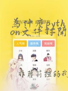 为什么python文件打开闪退