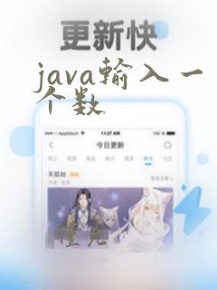 java输入一个数