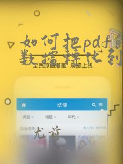 如何把pdf的数据转化到excel