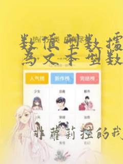 数值型数据转换为文本型数据