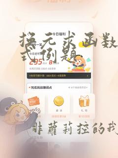 换元求函数解析式例题