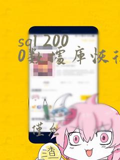 sql 2000数据库恢复