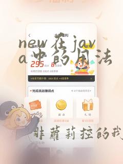 new在java中的用法