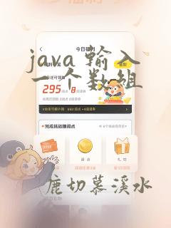 java 输入一个数组