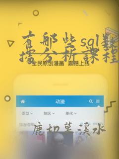 有那些sql数据分析课程